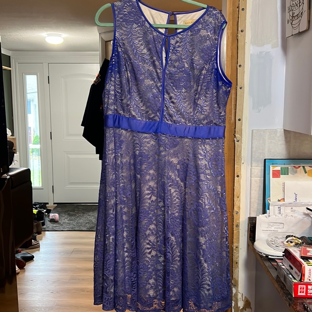 Women’s wedding guest dress.  Size XXL bluish/purple lace worn once